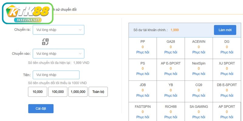 Khởi tạo yêu cầu rút tiền TK88 theo đúng hướng dẫn từ hệ thống