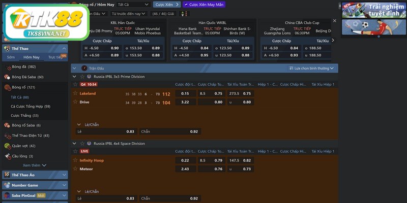 Điểm danh các bộ môn thể thao hấp dẫn không thể bỏ lỡ tại TK88
